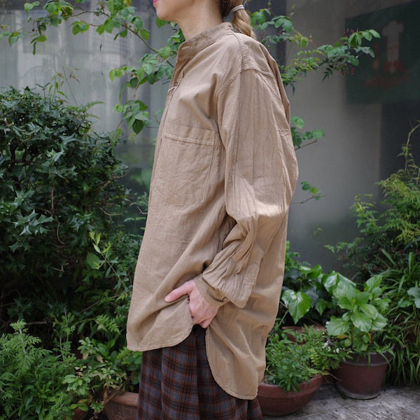 プルオーバーバンドカラーシャツ COMOLI_d0364239_12010246.jpg