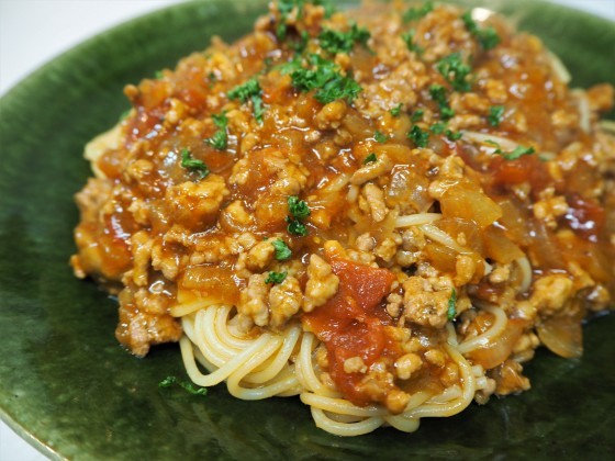 ミートソースと木綿豆腐サラダ_a0258686_22253342.jpg