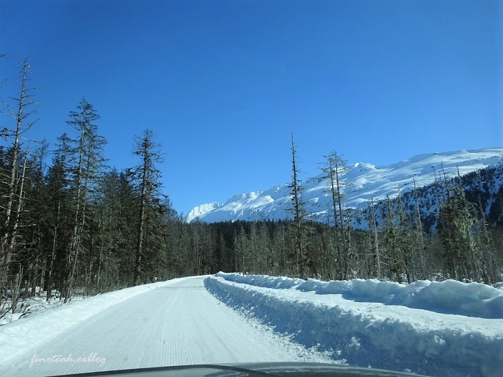 残雪 凍った道_d0356844_12515405.jpg