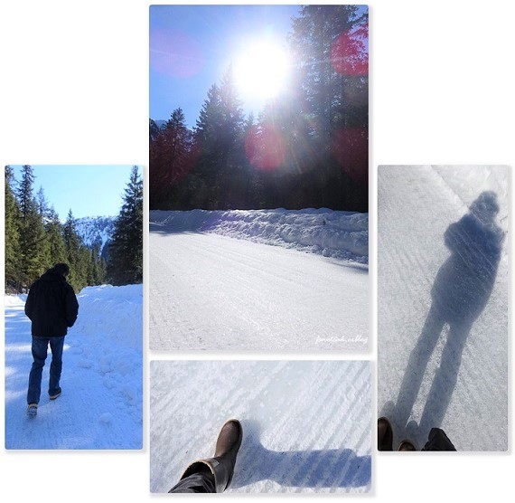 残雪 凍った道_d0356844_12570328.jpg
