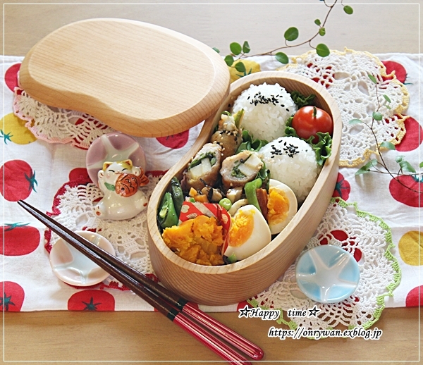 筍三つ葉の肉巻きとパン焼きとうちの子アスパラ♪_f0348032_16291752.jpg