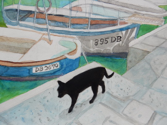 ’20,4,15(水)もう少しで「クロアチアの黒猫」の絵完成!_f0060461_11023733.jpg