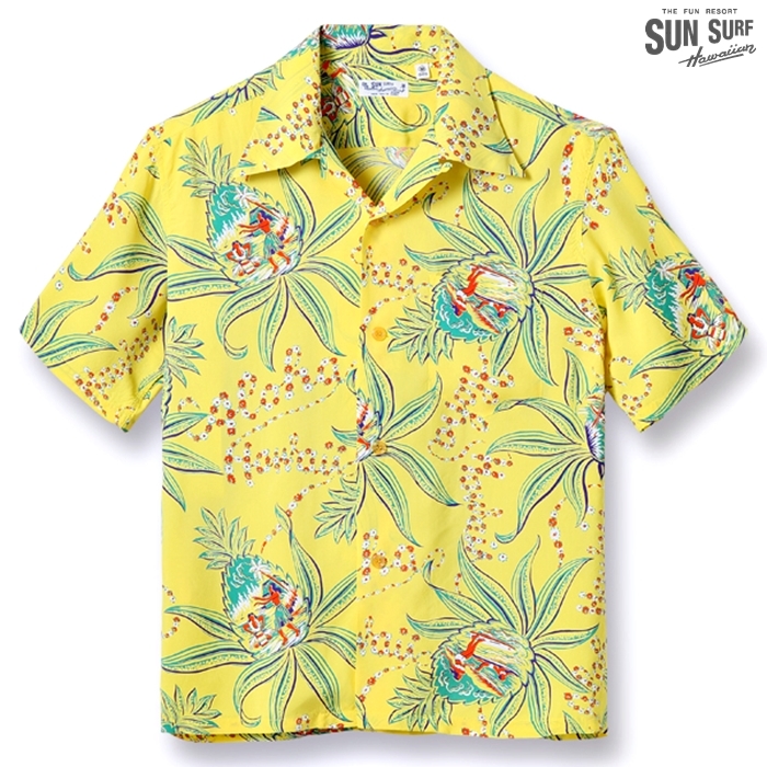 Sun Surf(サンサーフ) No.SS38312 RAYON HAWAIIAN SHIRT “PINEAPPLE PASSION_c0204678_17515945.jpg