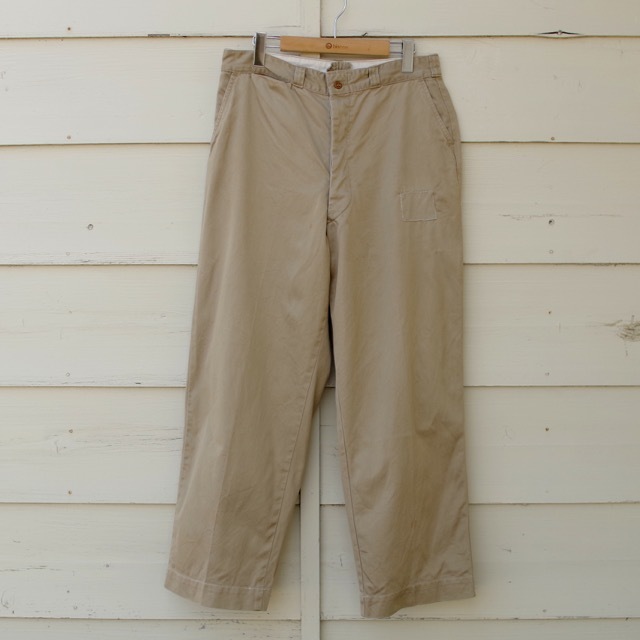 1950s US ARMY Cotton Khaki Trousers / 50年代 米軍 チノパン