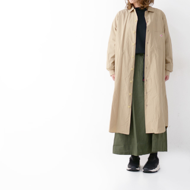 DANTON [ダントン] W's L/S COTTON POPLIN SOLID LONG SHIRTS [JD-3727