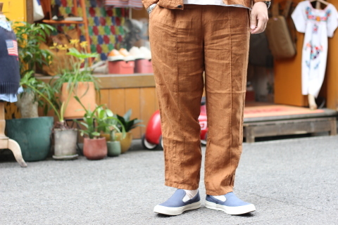 「melple」 昨日のジャケットとのセットアップ \"Venice Linen Jacquard Pants\" ご紹介 & 夏前に準備していた古着アイテム_f0191324_08474789.jpg