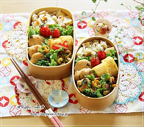 筍とわらびの炊き込みごはん弁当♪_f0348032_16010520.jpg