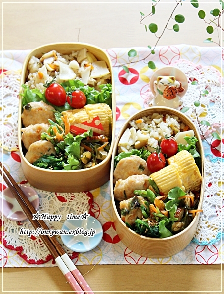 筍とわらびの炊き込みごはん弁当♪_f0348032_16011481.jpg