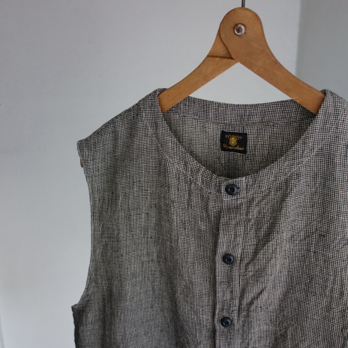 6月の製作 / classic linen artisanal vest_e0130546_13004606.jpg