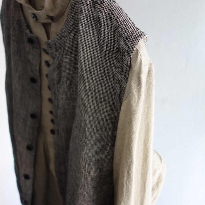 6月の製作 / classic linen artisanal vest_e0130546_13054019.jpg