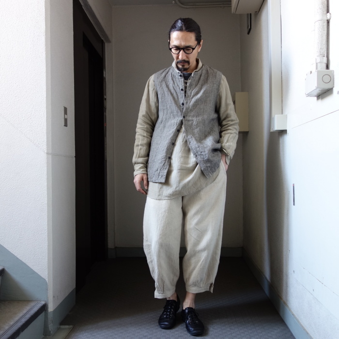 6月の製作 / classic linen artisanal vest_e0130546_13173852.jpg