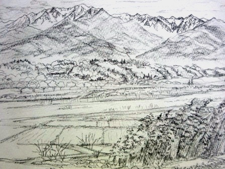 おうちで水彩画 鉛筆スケッチ 風景 竹林を描く 若狭宣子 水彩画 おうちで水彩画 鉛筆スケッチ 風景 竹林を描く 若狭宣子 水彩画