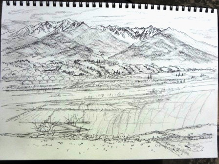 おうちで水彩画 鉛筆スケッチ 風景 竹林を描く 若狭宣子 水彩画 おうちで水彩画 鉛筆スケッチ 風景 竹林を描く 若狭宣子 水彩画