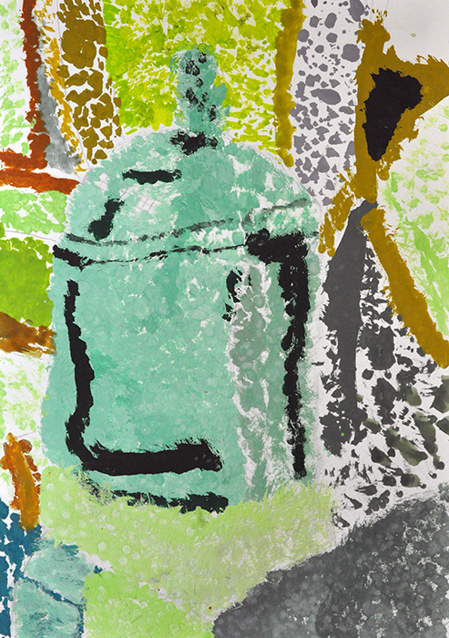 おうちで描こうよ 児童画クラス点描画_b0212226_15300926.jpg