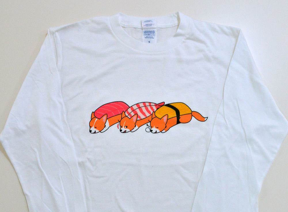 お寿司コーギーTシャツ_d0102523_14081513.jpg