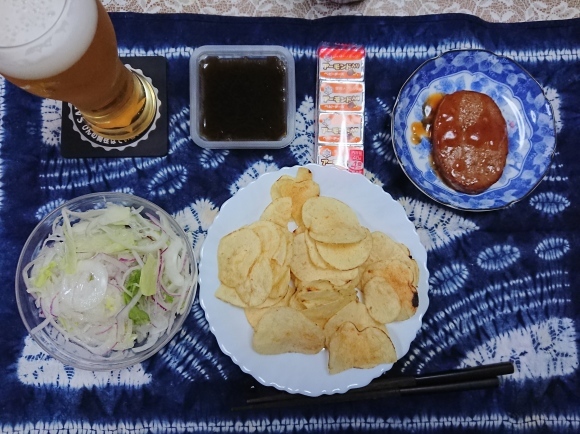 4/25夕飯 黒ラベル、キリンコーラサワー、サントリーハピクルサワー、湖池屋工場直送便、お茶漬け@自宅_b0042308_10563019.jpg