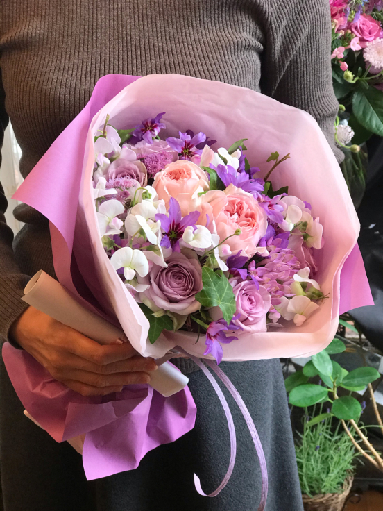 紫式部も愛した薔薇 おうちにブーケ 花束 2回目 La Petite Cloche プチクローシュ