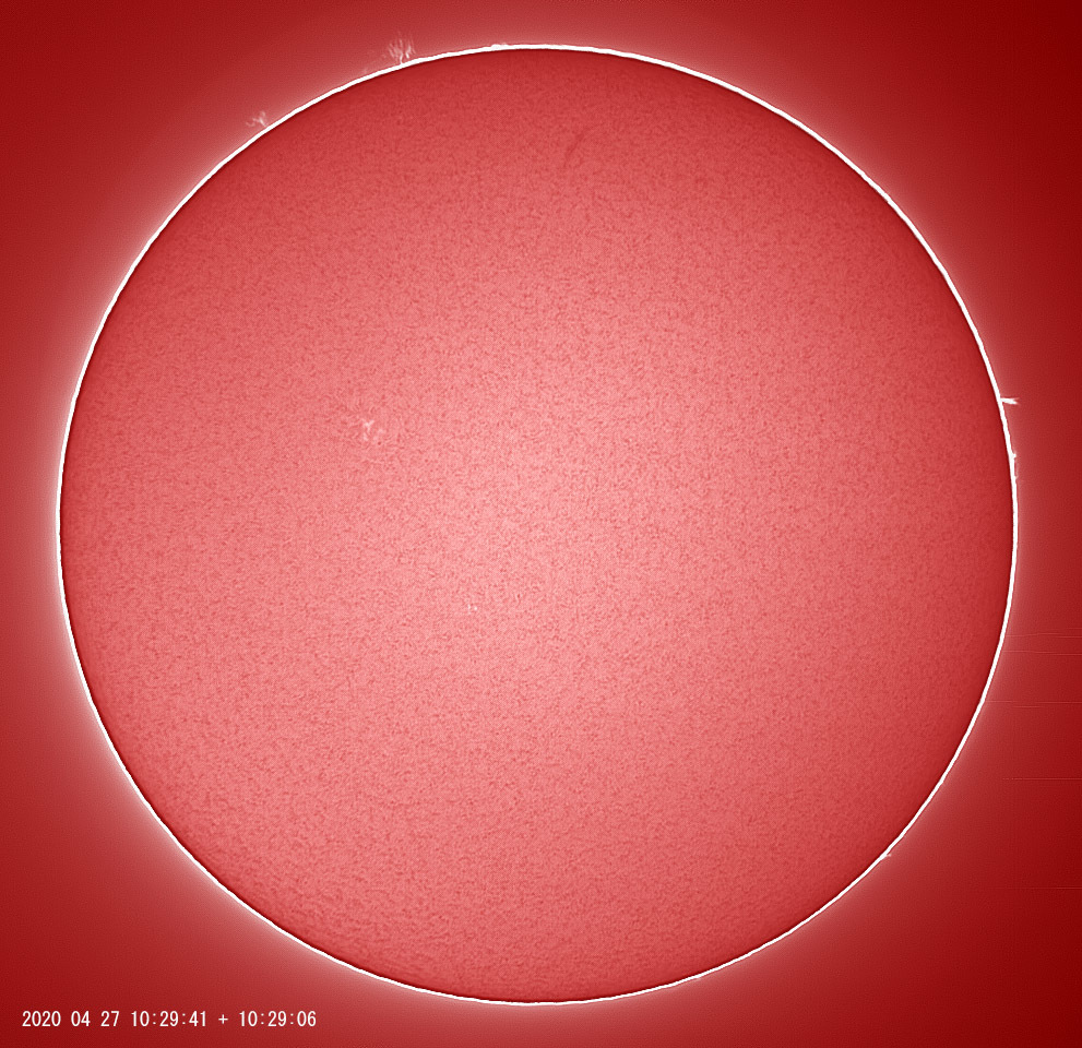 4月27日の太陽　久しぶりの黒点_e0174091_16570095.jpg