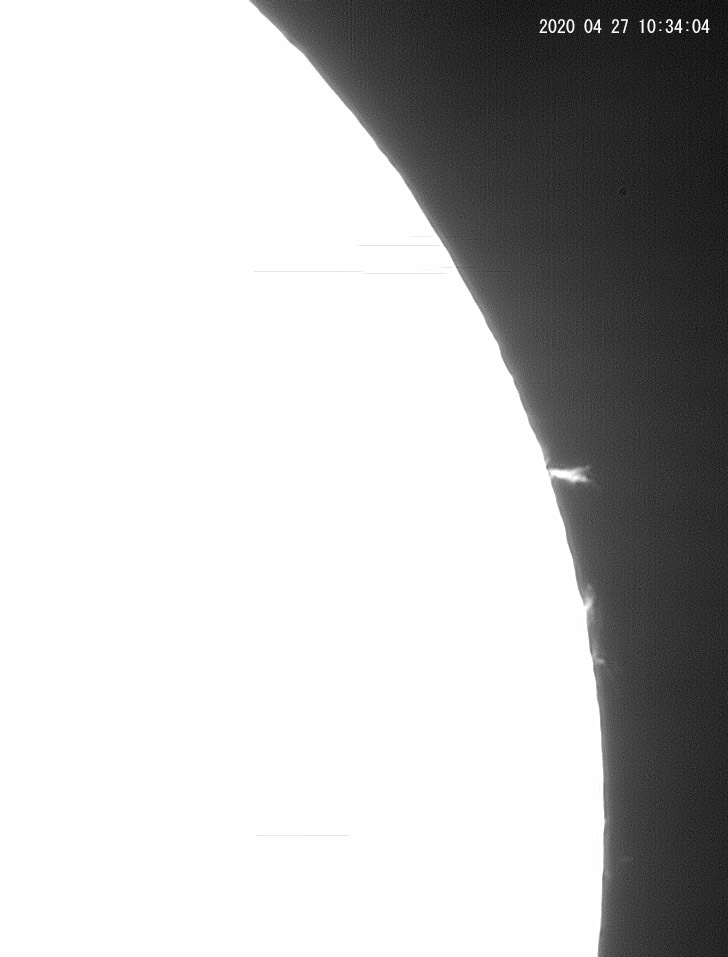 4月27日の太陽 久しぶりの黒点_e0174091_16571022.jpg