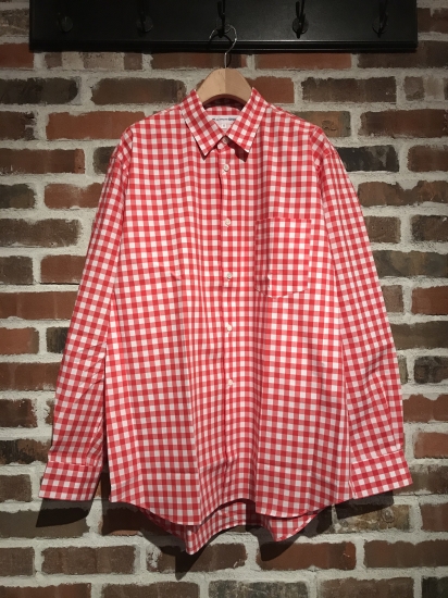 COMME des GARCONS カットオフ チェック柄 カットソー赤S