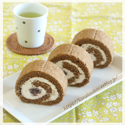 5月のお菓子・ほうじ茶のロールケーキ_a0392423_23232270.jpg