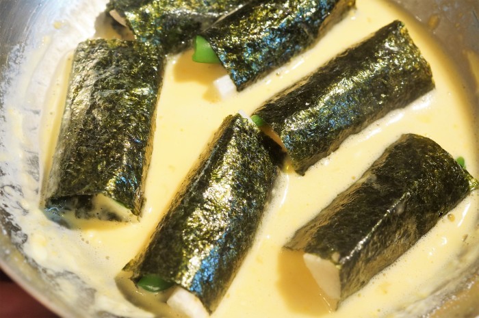 ■居酒屋メニュー【長芋とスナップエンドウの磯部巻き揚げ】娘のインスタグラムが凄い!!_b0033423_03215322.jpg
