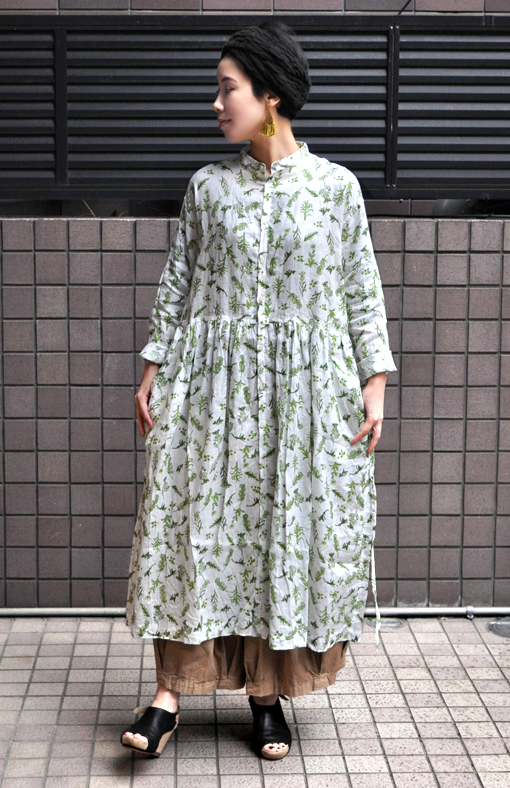 フローラルパターンリネンドレス / ichi antiquités_d0193211_134137100.jpg