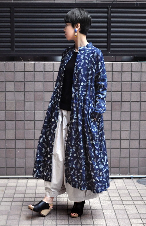 フローラルパターンリネンドレス / ichi antiquités_d0193211_13424774.jpg