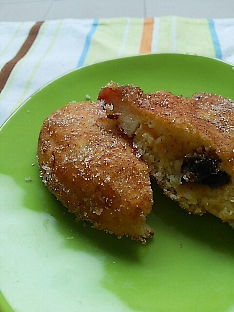 ホットケーキミックスでりんごとレーズンのドーナツ 料理研究家ブログ行長万里 日本全国 美味しい話