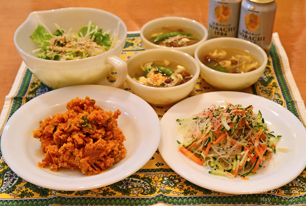 ５月１６日　土曜日　かぼちゃのカレー風味トマト煮_b0288550_18045513.jpg