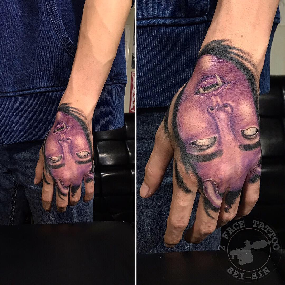 デビル ポートレートタトゥー 2face Tattoo Studio Japan 千葉県木更津市 刺青処 聖針