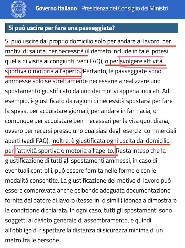 無目的散歩はだめでも運動はよし、イタリア外出規制緩和_f0234936_22593827.jpg