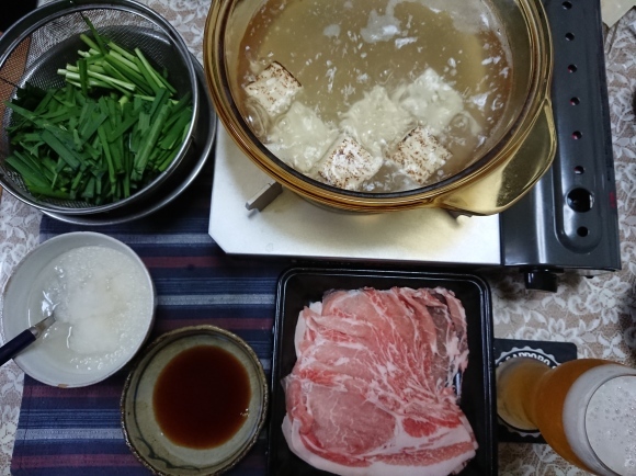 5/9夕飯 黒ラベル、グレープフルーツチューハイ、ウーロンハイ、サイダーサワー、ニラしゃぶ@自宅_b0042308_13231649.jpg