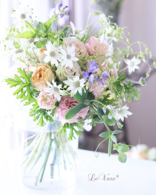 4月Living flowerクラス　『Bouquet』_e0158653_16442715.jpg
