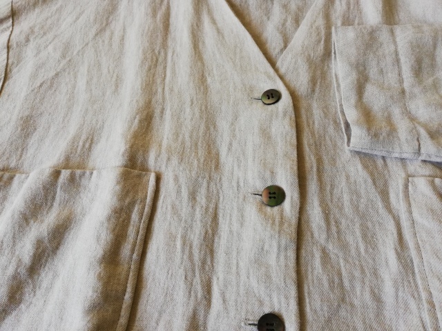 【新品】ヤンマ産業　綾リネン　ダボ袖ジャケット 新品】ヤンマ産業 綾リネン ダボ袖ジャケット