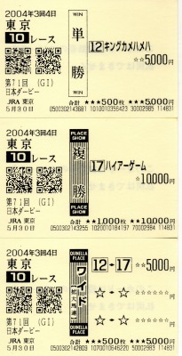 競馬コレクションー当り馬券Ⅰ(的中馬券・的中記念馬券 競馬コレクションー当り馬券Ⅰ(的中馬券・的中記念馬券
