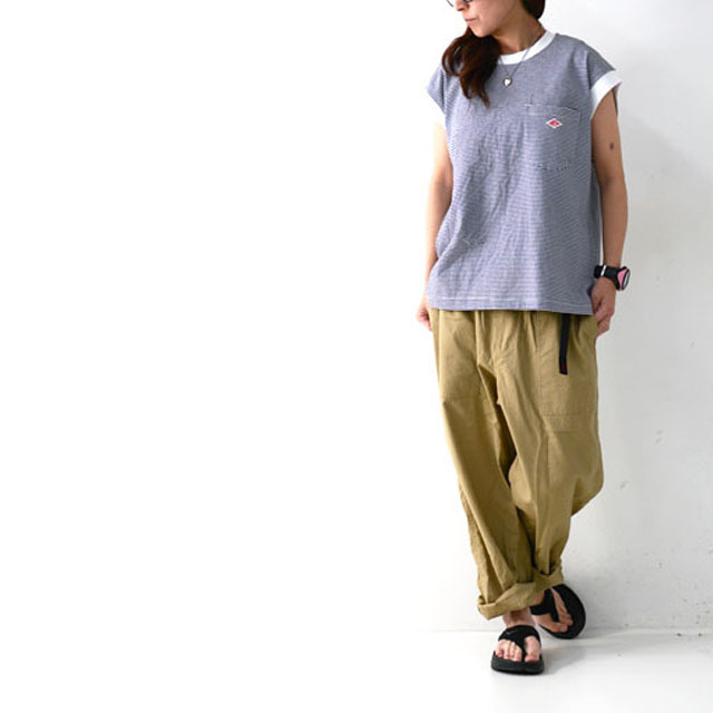 DANTON [ダントン] W\'s 空紡天竺 BORDER POCKET NOSLEEVE [JD-9173] ノースリーブ・ボーダー・LADY\'S _f0051306_15501726.jpg
