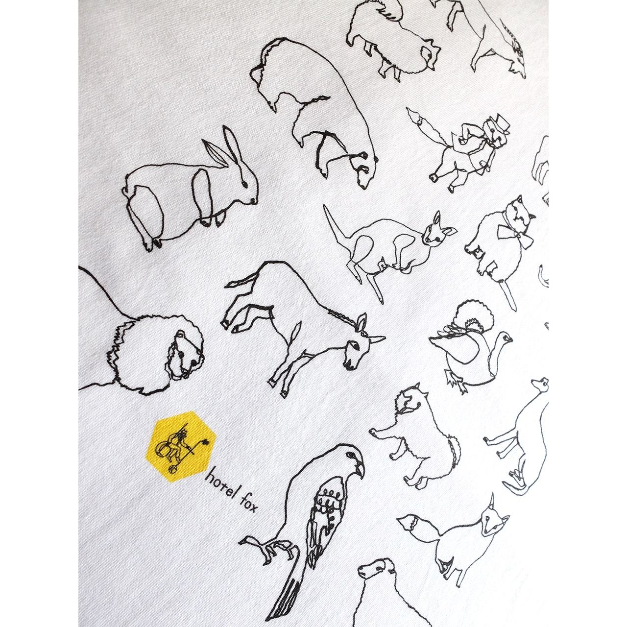 一筆書きの動物イラストtシャツ Rt Art