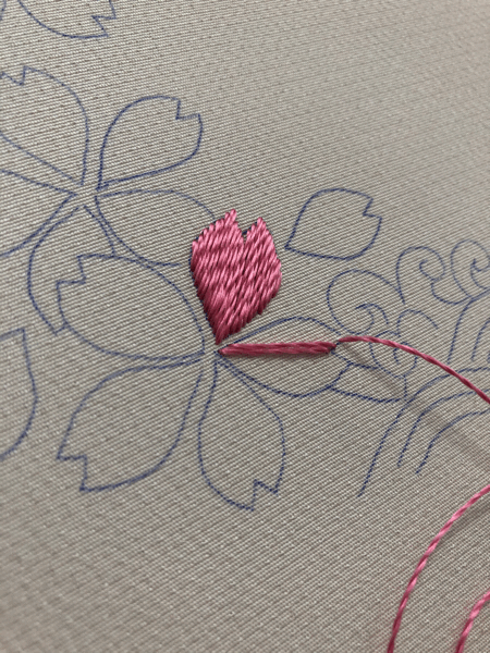 基礎縫い 1 桜編 日本刺繍 絲花