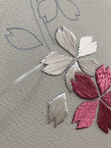 基礎縫い 1 桜編 日本刺繍 絲花 基礎縫い 1 桜編 日本刺繍 絲花