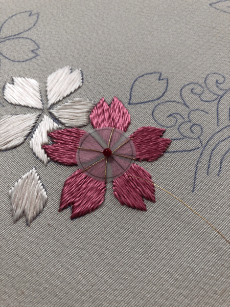 基礎縫い 1 桜編 日本刺繍 絲花