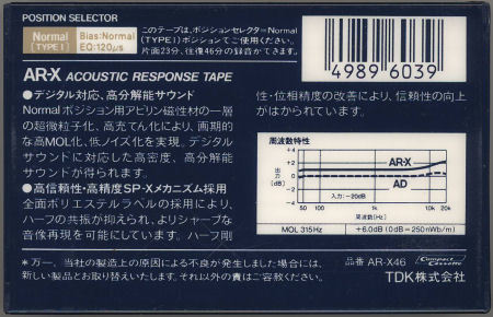 TDK AR-X : カセットテープ収蔵品展示館