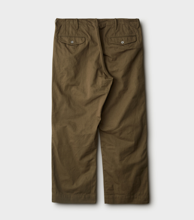 パンツ PHIGVEL OFFICER TROUSERS WIDE /V.OLIVE Officer Trousers - Wide - PHIGVEL MAKERS & Co.