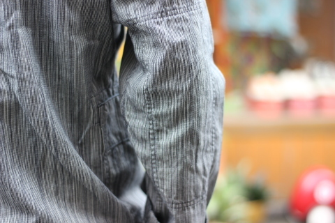 「norbit」 ワーク生地ながらもソフトに \"Pin-Stripe Hickory Work Shirts\" ご紹介_f0191324_07414314.jpg