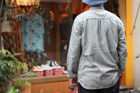 「norbit」 ワーク生地ながらもソフトに \"Pin-Stripe Hickory Work Shirts\" ご紹介_f0191324_07423518.jpg