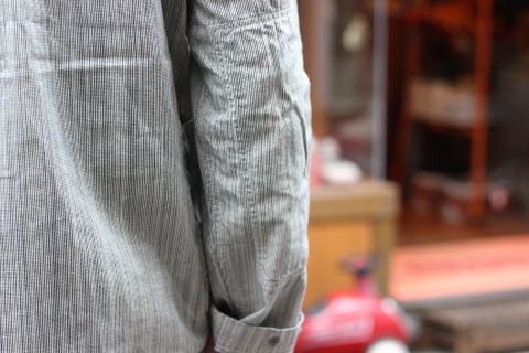 「norbit」 ワーク生地ながらもソフトに \"Pin-Stripe Hickory Work Shirts\" ご紹介_f0191324_07430878.jpg