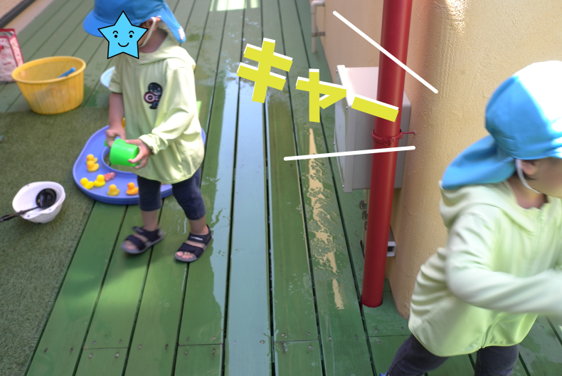 ゆめのきっ子 カエルに触れるか~?_f0220087_10513799.jpg