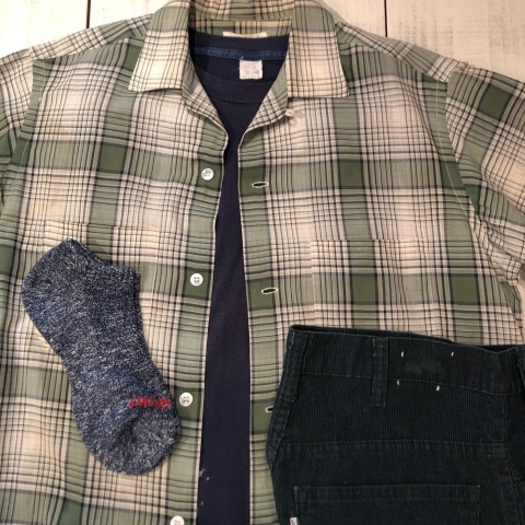 1960s \" PENNEY\'S - TOWN CRAFT - \" 100% Pima cotton S/S BOX-TAIL CHECK SHIRTS ※ヘルスニット春夏コットンソックス入荷 !!_d0172088_18375601.jpg