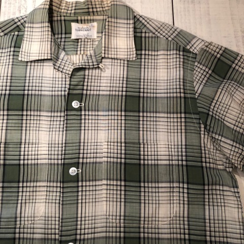 1960s \" PENNEY\'S - TOWN CRAFT - \" 100% Pima cotton S/S BOX-TAIL CHECK SHIRTS ※ヘルスニット春夏コットンソックス入荷 !!_d0172088_19395579.jpg