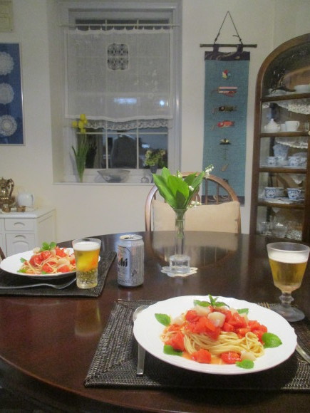 いい季節~(^^♪&今年初の冷製パスタ_a0279743_11150208.jpg